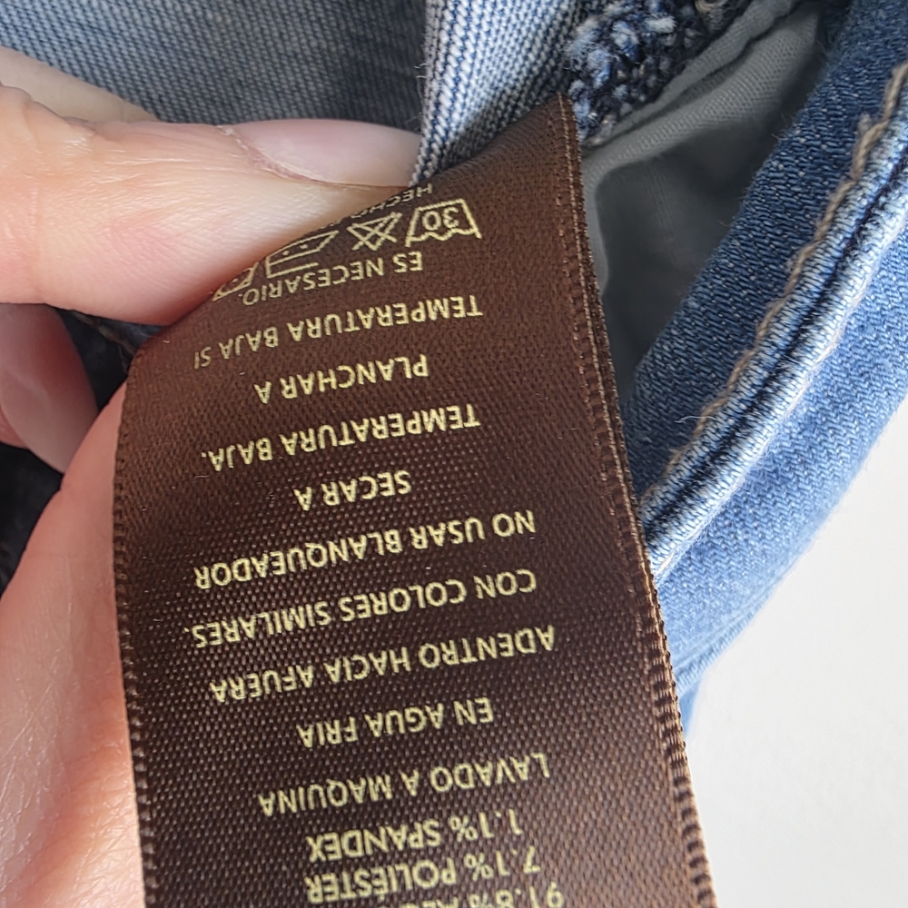 Dear John Patchwork Joy Rich Comfort Skinny Jean in Medium Blue Size 29 - Picture 7 of 9